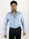 Camisa Social Manga Longa Slim Azul Bebê