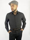Camisa Social Manga Longa Slim Preta