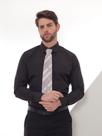 Camisa Social Manga Longa Slim Preta
