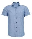 Camisa Social Maquinetado Amil Manga Curta Com Bolso Passa Fácil 1907