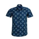 Camisa Social Masculina Amil Manga Curta Estampada Comfort Sem Bolso 1898