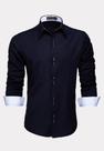 Camisa Social Masculina Blusa Slim Manga Longa Lisa Homens