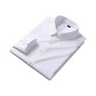 Camisa Social Masculina Branca De Manga Longa Em Fibra De Bambu Antirrugas Slim Fit Tamanhos S-7XL