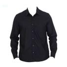 Camisa Social Masculina Cor Lisa Manga Longa 100% Algodão Fio 50