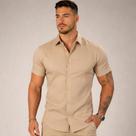 Camisa Social Masculina Gola Italiana Confortável