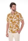 Camisa Social Masculina Lisa Manga Curta Moda Verão Estampa