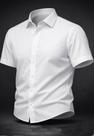 Camisa Social Masculina Manga Curta Branco Jordhan Camisa Social Masculina Manga Curta Branco Jordhan