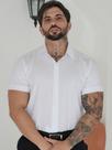 Camisa Social Masculina Manga Curta de Botão Algodão