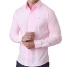 Camisa Social Masculina Manga Longa Industrie Elastano Slim Fit Bordado Elegante