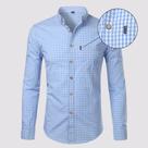 Camisa Social Masculina Manga Longa Quadriculada