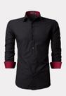 Camisa Social Masculina Manga Longa Slim Botões Duplo
