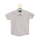 Camisa Social Masculina MC Infantil Algodão Estampa Poá