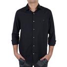Camisa Social Masculina Ogochi ML Casual Slim Preta - 001514
