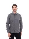Camisa Social Masculina Premium Tipo Linho Chumbo