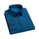 Camisa Social Masculina Slim Fit Antirrugas De Manga Longa Branca Clássica Elástica Formal