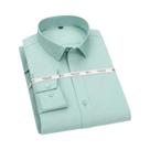 Camisa Social Masculina Slim Fit Azul Marinho De Manga Longa Casual Para Negócios, Não Amassa, Roupa