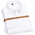 Camisa Social Masculina Slim Fit De Manga Longa, Casual Para Negócios, Respirável, Cor Sólida, Alta