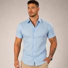 Camisa Social Masculina Slim Manga Curta