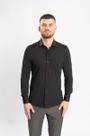 Camisa Social Preta com Mobilidade Avançada