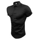 Camisa Social Preta Slim Elegante Pronta Entrega