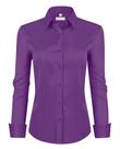 Camisa social siliteelon para mulheres de manga comprida Deep Purple M