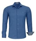 Camisa Social Slim Manga Longa Lisa Sem Bolso Amil 1766