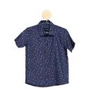 Camisa Social Teodoro MC Infantil Estampa Gaivotas Casual
