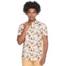 Camisa Social Teodoro MC Masculina Slim Fit Estampa Oriente