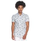Camisa Social Teodoro MC Slim Fit Masculina Estampa Bosque