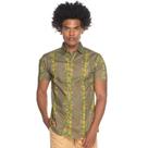 Camisa Social Teodoro MC Slim Fit Masculina Estampa Mangue