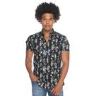 Camisa Social Teodoro MC Slim Masculina Estampa Botânica