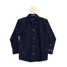 Camisa Social Teodoro ML Infantil Algodão Borborletas Casual