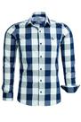 Camisa Social Xadrez Fio Tinto Manga Longa Slim 100% Algodão Ref 1899