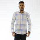 Camisa Social Xadrez Linho + Algodão