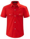 Camisa Spring&Gege para meninos de manga curta vermelha ocidental tamanho 7-8 anos