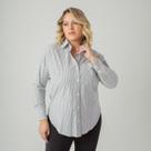 Camisa susie oversized listrada feminina