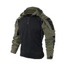 Camisa Tática Masculina de Combate - Camuflada, 1/4 de Manga Com Zíper Rip Stop Camisa Tática Masculina de Combate - Camuflada, 1/4 de Manga Com Zíper Rip Stop