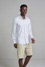 Camisa Tecnocomfy Slim Fit Listrada - Cinza Claro