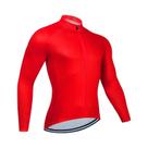 Camisa Térmica De Ciclismo Masculina Vermelha De Inverno Com Forro De Lã, Manga Longa, Para MTB E