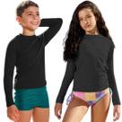 Camisa Térmica Infantil Juvenil Proteção Solar Manga Longa Tecido Gelado 2 a 14 anos Praia Piscina Fator uv 50+