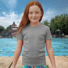 Camisa Térmica Infantil Menina Manga Curta Proteção Solar Segunda Pele de 2 a 12 anos Uv50+