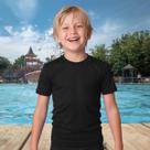 Camisa Térmica Infantil Menino Manga Curta Proteção Solar Segunda Pele de 2 a 12 anos Uv50+