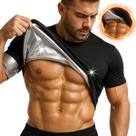Camisa Térmica Masculina com Manga Modelo Sauna Compressão Queima Gordura Tecido Térmico Fitness Camisa Térmica Masculina com Manga Modelo Sauna Compressão Queima Gordura Tecido Térmico Fitness