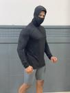 Camisa Térmica Masculina Manga Longa Com Capuz e Bala Clava Touca Ninja Proteção Solar