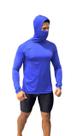 Camisa Térmica Masculina Manga Longa Com Capuz e Bala Clava Touca Ninja Proteção Solar