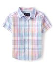 Camisa The Children's Place Toddler Boys de manga curta de algodão