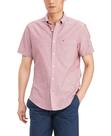 Camisa Tommy Hilfiger Masculina - Manga Curta Casual - Cor Ruibarbo