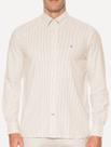 Camisa Tommy Hilfiger Masculina Regular Oxford Striped Cáqui Camisa Tommy Hilfiger Masculina Regular Oxford Striped Cáqui