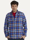 Camisa Tommy Jeans Masculina Regular Xadrez Flannel Check Azul Camisa Tommy Jeans Masculina Regular Xadrez Flannel Check Azul