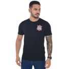 Camisa Torcedor Corinthians Algodão Preta Masculina Camisa Torcedor Corinthians Algodão Preta Masculina